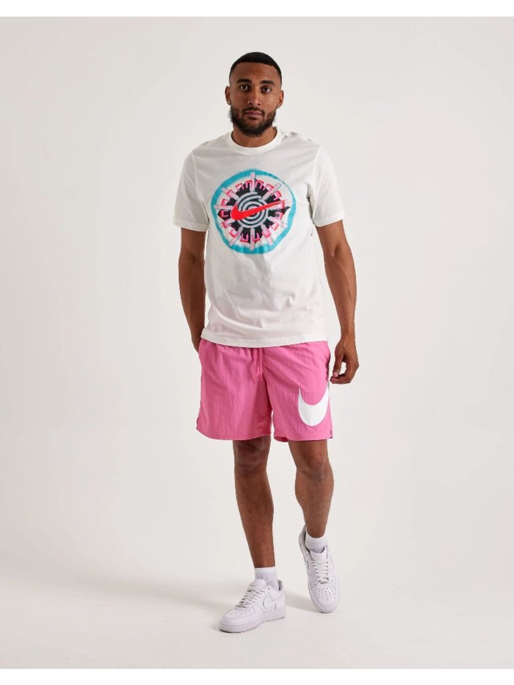 Nike Men's Swim Shorts Pink/White Size L NEW WITH TAGS!